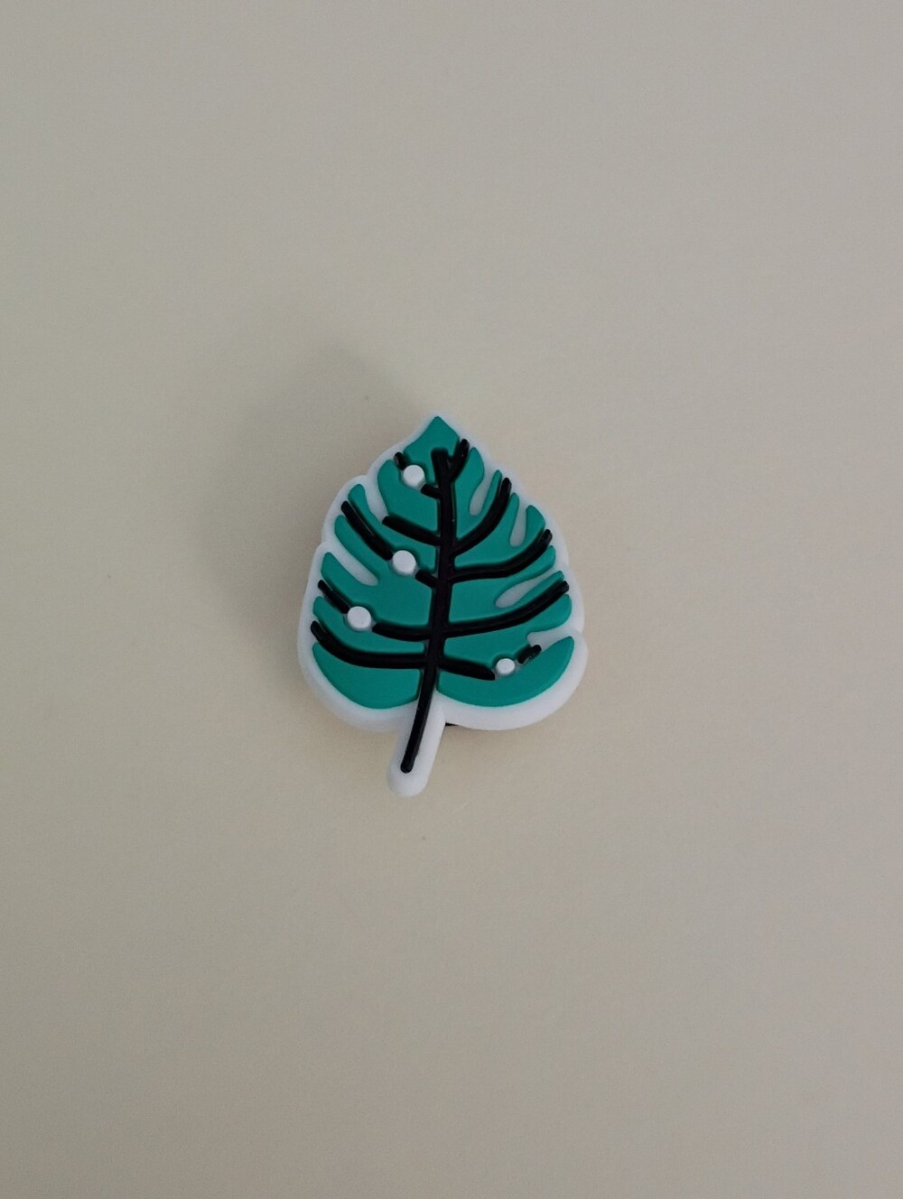10 for $10 Jibbitz Croc Charm - Outdoors Tealy Blue And Black Tree Leaf